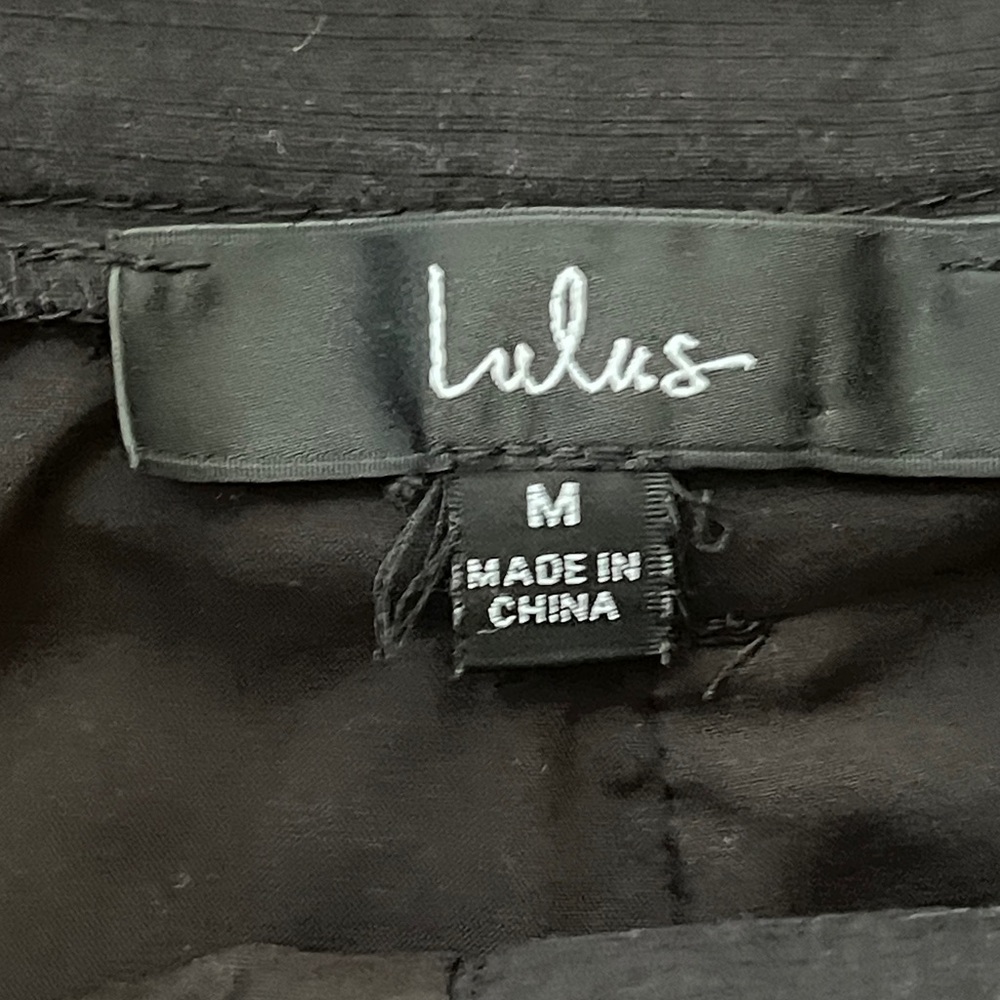 Lulu's Black High-Waist Shorts with Bow - Picture 6 of 11